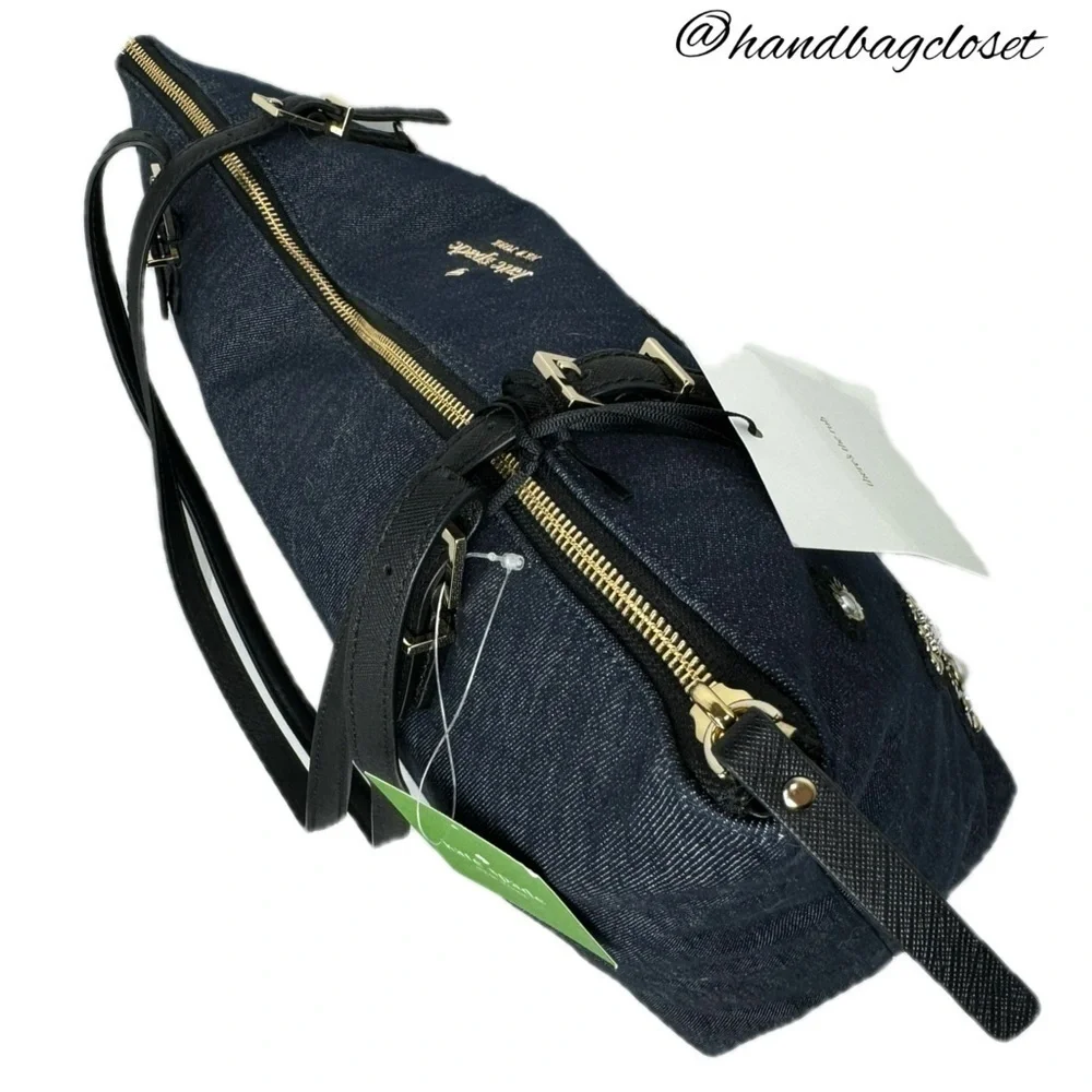 Kate Spade Navy Embellished Tote Bag